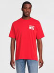 Levi's England Euro Cup Football Backhit Relaxed Fit T-shirt - Red, Red, Size S, Men