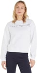 Tommy Hilfiger Women's Sweatshirt without Hood, White (Th Optic White), XS