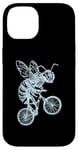 Coque pour iPhone 14 Bee Cycling Vélo Drôle Animal Cool Insecte Biker Ride Bike