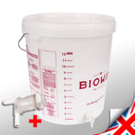 15 LITRE FERMENTING/ FERMENTATION BUCKET + LID + TAP - HOME BREW BEER, BREWERY