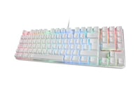 Mars Gaming MKREVOPROWBRES Blanc, Clavier H-Mech RGB, TKL et Pavé Numérique de Taille Compacte, Switch OUTEMU PRO Rouge, Langue Espagnole