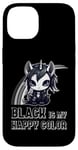 iPhone 14 Black Is My Happy Color Goth Girl Emo Gothic Unicorn Case