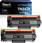 TN2420 Cartouche de Toner Compatible (2 Noir) pour Brother TN2420/TN2410, DCP-L2530DW/L2550DN MFC-L2710DW/L2710DN/L2730DW/L2750DW HL-L2370DN/L2375DW.[G31]