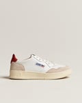 Autry Medalist Low Super Soft Goat Leather Sneaker White/Red