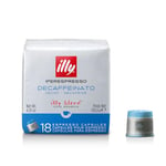 illy Coffee, Decaffeinated Coffee Capsules, Medium Roast, 100 Percent Arabica Coffee, 18 Capsules