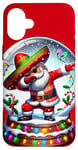 iPhone 16 Plus Mexican Santa Claus Dabbing Christmas Sombrero Cholo Case