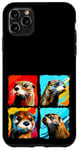 iPhone 11 Pro Max Otter Pop Art Colorful Drawing Painting Case