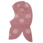 MinyMo balaclava til barn, dusty rose mønster