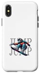 Coque pour iPhone X/XS Snowboard freestyle freeride sports d'hiver en poudreuse