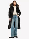 Superdry Fuji Faux Fur Hooded Longline Jacket