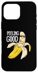 Coque pour iPhone 16 Pro Max Jeu de mots amusant à la banane Peeling Good