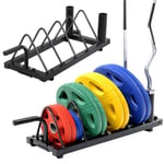 Rack de Rangement Mobile pour Poids Disques Barres de Musculation Fitness Gym