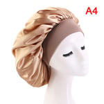 Fashion Big Size Satin Silk Bonnet Sleep Night Cap Head Cover Gold