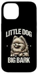 Coque pour iPhone 14 Little Dog Big Bark Poméraniens Chien Poméranien