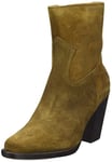 Shabbies Amsterdam Femme Shs1270 Bottes en Daim ciré Bottines à la Cheville, Marron Chaud, 38 EU