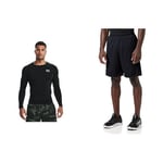 Under Armour Men UA HG Armour Comp LS, Long-Sleeve Sports Top, Breathable Long-Sleeved Top for Men & Tech Graphic Short, Running Shorts Made of Breathable Material