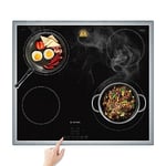 KitchenRaku Grand tapis de protection pour plaque à induction - 52 x 78 cm - En silicone translucide - Magnétique - Protection anti-rayures pour cuisinière à induction - Tapis multifonction en