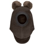 HUTTEliHUT Balaclava lue tovet ull og dusker,Dark Brown