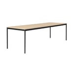 Muuto - Base Table, 190x80, Top: Oak veneer, Plywood edges, Frame: Black - Ruokapöytä - Mika Tolvanen - Puun värinen,Musta - Metalli/Puu