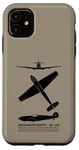 Coque pour iPhone 11 Avion de chasse allemand Bf 109 WW2 avec faits