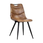 Chaise simili avec poignée Victory cognac - Cognac