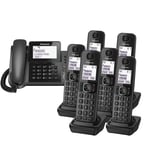 Panasonic KX-TGF327 Corded Phone & 6 Cordless Handsets