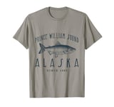 PRINCE WILLIAM SOUND ALASKA, a Fishing Retro Design T-Shirt