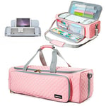 AMOIGEE Carrying Case for Cricut Explore Air 2, Cricut Maker 3, Cricut Explore 3, Pink Storage Organizer for Cricut Accessories, Quilted Cricut Bag Only