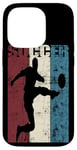 Coque pour iPhone 14 Pro Ballon de football vintage effet vieilli