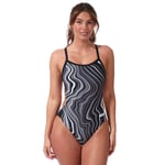 Arena Womenss Challenge Back Swimsuit in Black - Size 6 UK