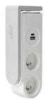 Bloc multiprise Gekko clipsable - 2 prises + 2 ports USB - blanc - Otio