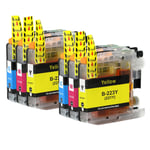 6 C/M/Y Printer Ink Cartridges to replace Brother LC223 non-OEM / Compatible