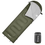 KingCamp Sac de Couchage Adulte Sac de Couchage Ultra Léger 3-4 Saisons Sleeping Bag Camping et Randonnée avec Capuche Compact Duvet Grand Froid pour Camping Trekking Voyage Hiking Extérieur