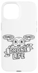 Coque pour iPhone 15 Drone Pilot RC Quadcopter Drone Racer Cartoon