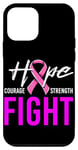 Coque pour iPhone 12 mini Soins de sensibilisation au cancer - Espoir, courage, force, lutte