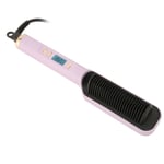 Hair Straightening Brush PTC Even Heating LCD Hair Straightener Brush For Home(