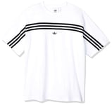 Adidas 3Stripe Ss Tee T-Shirt - White/Black, X-Small