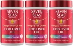 270 x Seven Seas Cod Liver Omega-3 Fish Oil Plus Capsule Multivitamins Vitamin D