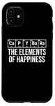 iPhone 11 Capybara The Elements Of Happiness Periodic Table Funny Case