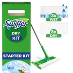 Swiffer Sweeper Starter Kit With 1 Mop 8 Dry & 3 Wet Floor Refills