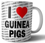 I Love Guinea Pigs Tea - Coffee - Mug - Cup Birthday - Christmas - Gift