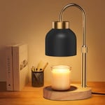 Loowoko Lampe Chauffe Bougie, Chauffage Bougie avec Minuterie et Variateur,Réglable en Hauteur,avec 2 Ampoules,Candle Warmer Lamp pour Bougies Parfumées en Verre, Maison, Chambre, Décoration Noir