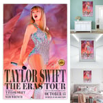 Taylor Swift Poster The Eras Tour Väggkonst 13 oktober Världsturné Filmaffischer Väggdekor Oinramad Fans Gåvor