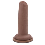 Me You Us 6 Inch Realistic Brown Uncut Ultra Cock Dildo/Dong With Suction Cup