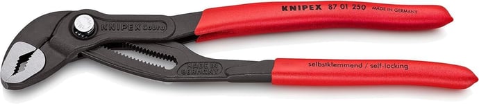 Knipex Cobra® Pince multiprise de pointe grise atramentisée gainées en plasti...