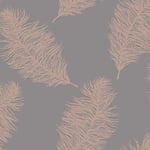 Holden Decor-Fawning Feather Shimmer Metallic Wallpaper- Grey Rose Gold - 12629