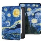 Ayotu Slim Case for All-New Kindle(10th Gen, 2019 Release) - PU Leather Cover Fits Amazon All-New Kindle 2019(Will not fit Kindle Paperwhite or Kindle Oasis),Starry Night