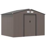 9 X 6FT Outdoor Storage Garden Shed Sliding Door Galvanised Metal