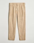 NN07 Bill Pleated Corduroy Pants White Peppar