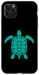 Coque pour iPhone 11 Pro Max Joli motif floral tortue de mer bleu marine corail et coquillage